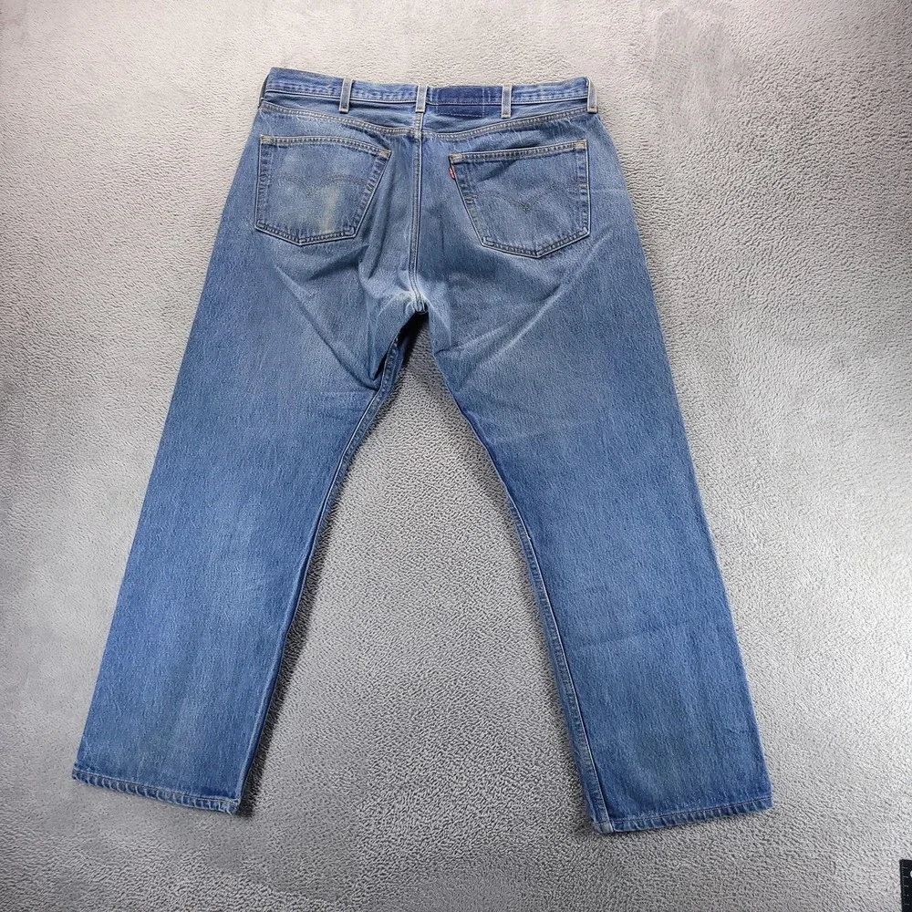 VTG Levis 501 Jeans Mens 40x28 Blue Regular Straight Button Fly Made In USA Y2K